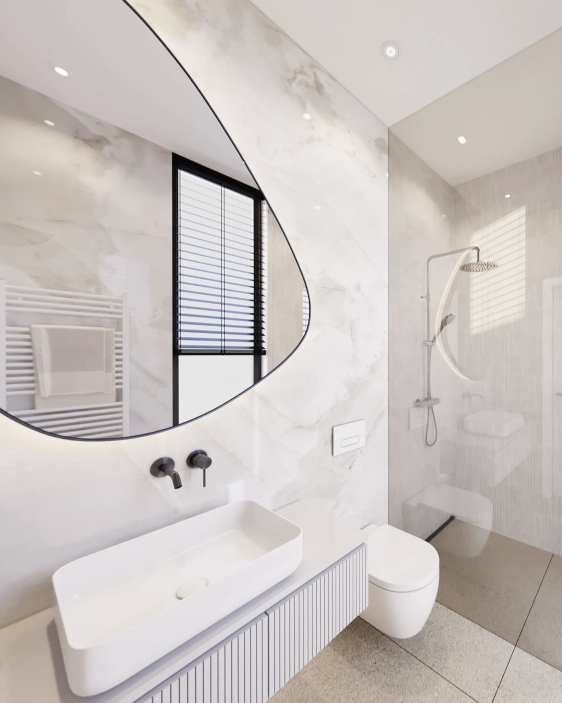 Bathroom with a walk-in shower
