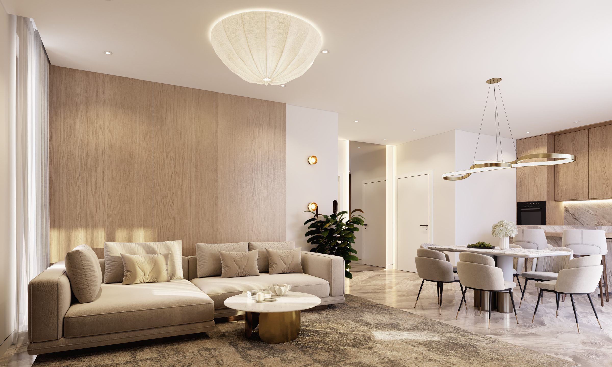 Living and dining room